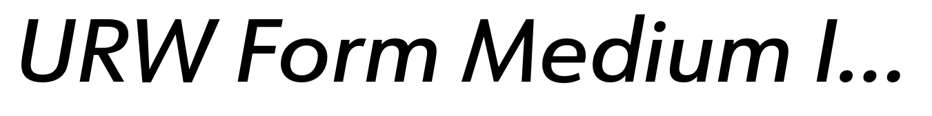 URW Form Medium Italic